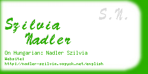 szilvia nadler business card